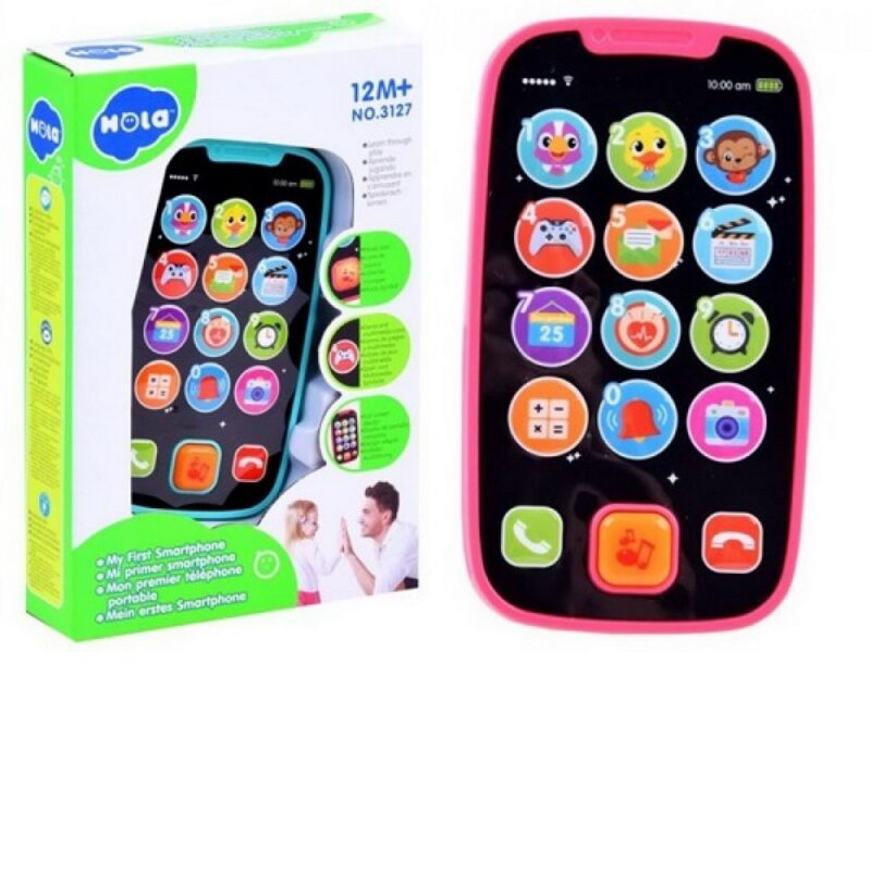 Jucarie Telefon bebe Smartphone cu sunete lumini Hola Jucarie Telefon bebe Smartphone cu sunete lumini Hola