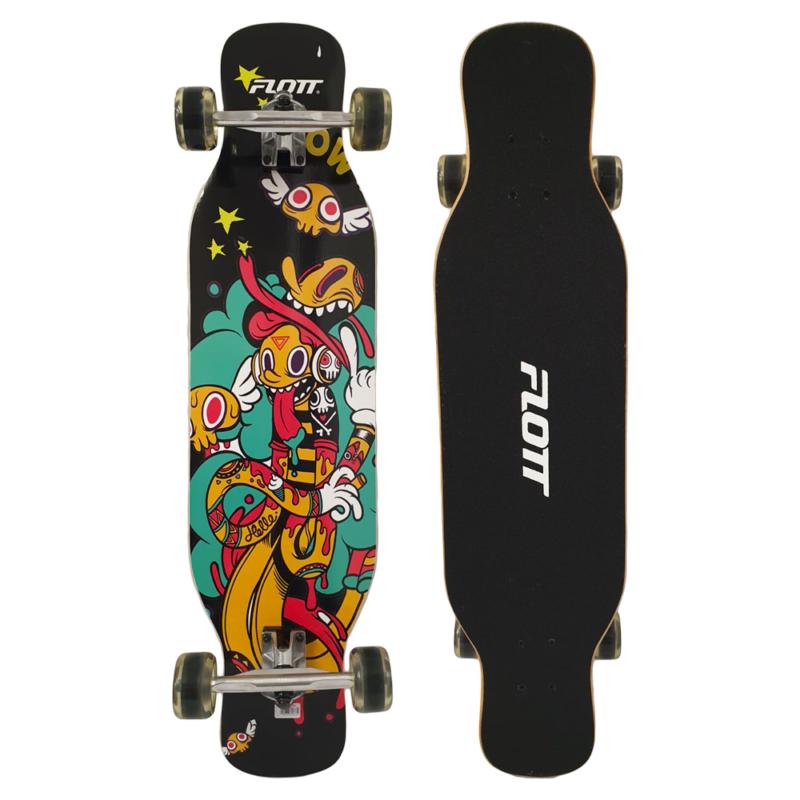 Penny Board lemn Longboard colorat Roti silicon