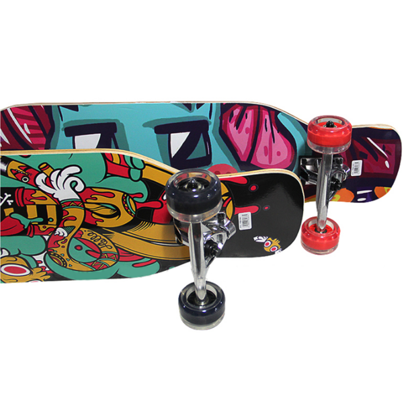 Penny Board lemn Longboard colorat Roti silicon