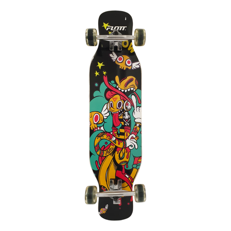 Penny Board lemn Longboard colorat Roti silicon