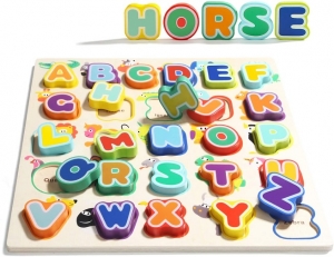 Puzzle alfabet piese mari cu animale 26 litere TOPBRIGHT