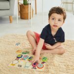 Puzzle piese mari 3D cifre cu animale 0 - 9 Topbright