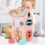 Casuta portabila Activitati multiple educative Tabla de scris