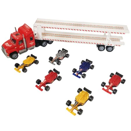 Camion cu remorca Set 6 masinute Formula 1