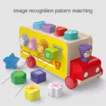 Masina politie lemn de impins Sortator forme geometrice