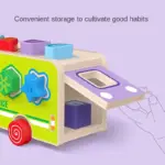 Masina politie lemn de impins Sortator forme geometrice