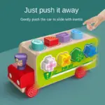 Masina politie lemn de impins Sortator forme geometrice