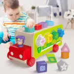 Masina politie lemn de impins Sortator forme geometrice