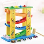 Pista masini Ciocanel cu bile Circuit cu 4 nivele