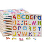 Puzzle din lemn incastru cu butoni Alfabet A-Z1