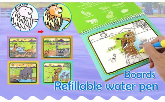 Carte de colorat cu Marker cu apa Cartea Magica