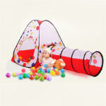 Cort tunel centru de joaca copii 3in1 cu 100 Bile4