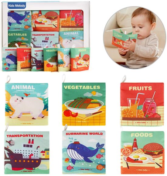 Jucarie Carti textile educationale copii 6pc/set