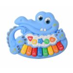 Pian de jucarie bebe cu lumini si muzica Crocodil