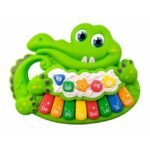 Pian de jucarie bebe cu lumini si muzica Crocodil