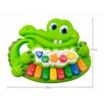 Pian de jucarie bebe cu lumini si muzica Crocodil