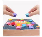Joc creativ Mozaic Genius cu butoni din lemn si Planse
