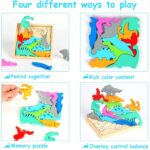 Puzzle educativ Tangram din lemn Jucarii stivuire