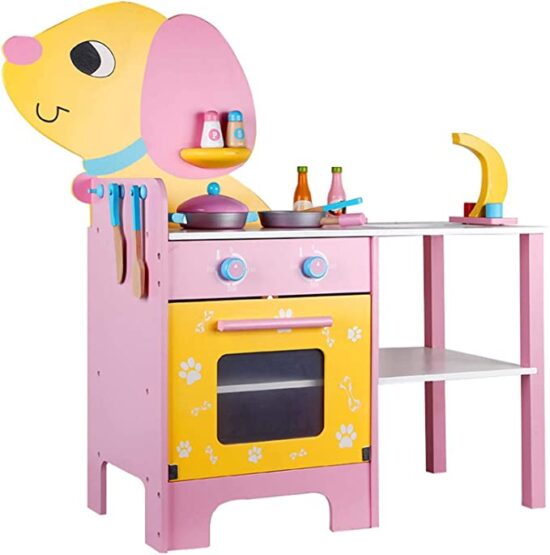 Bucatarie din lemn jucarie copii Catel cu accesorii MSN