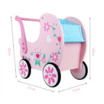 Carucior-roz-din-lemn-pentru-papusi-Roz