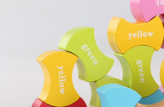 Puzzle educational din lemn pentru invatare culori