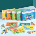 Puzzle din lemn 3D Montessori bagheta Creative
