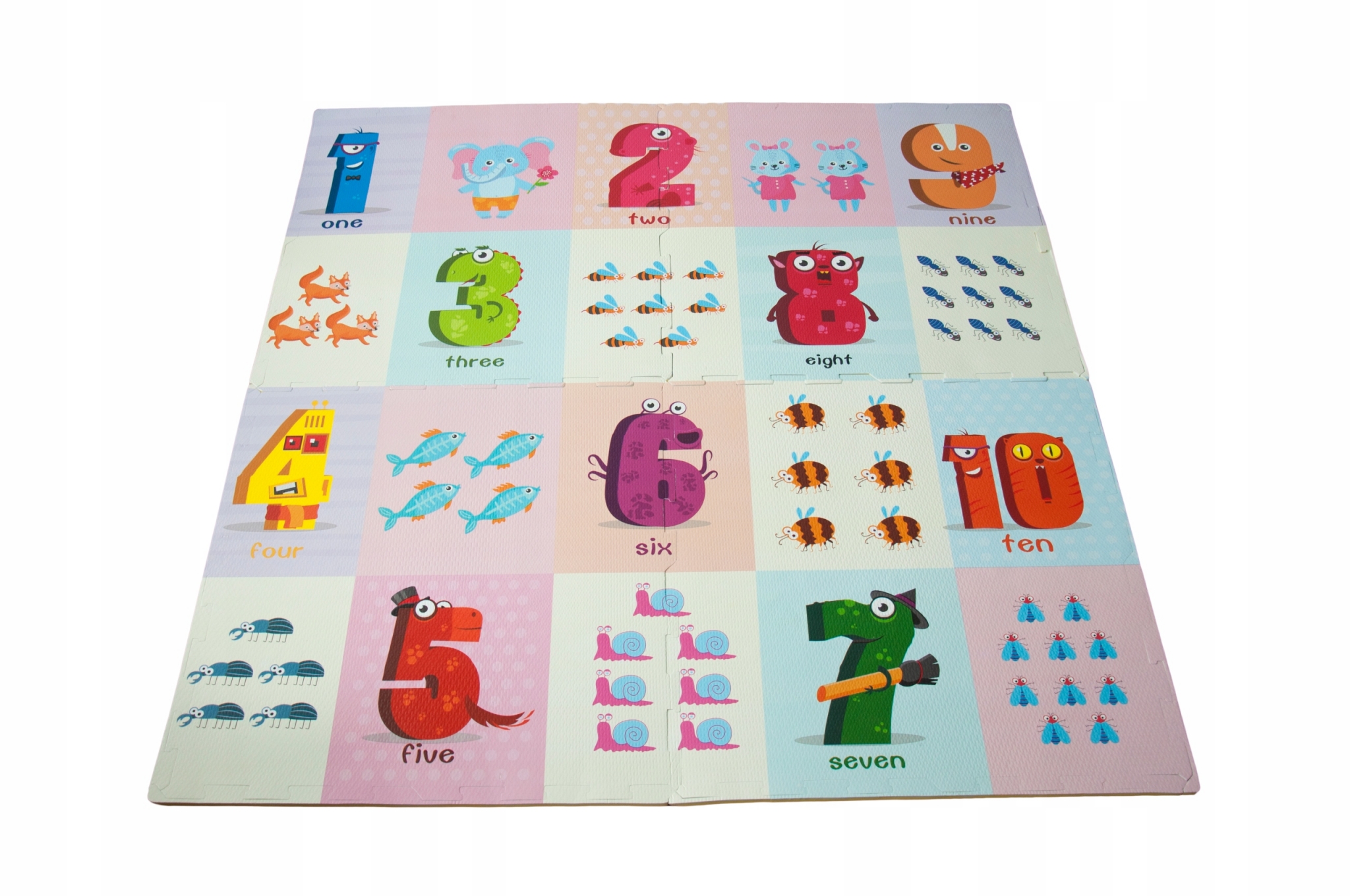 formal operation Polite Covoras de joaca tip puzzle 4 placi cifre animale - Ray Toys