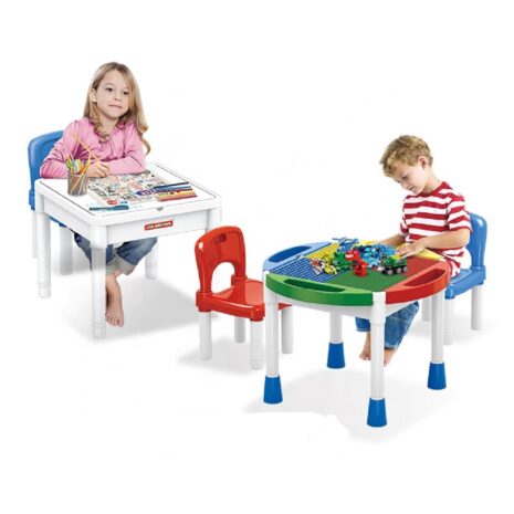 Masuta cuburi lego clasic si duplo cu 2 scaunele