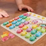 Puzzle de Pescuit magnetic Alfabetul Numere si Culori din lemn