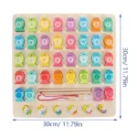 Puzzle de Pescuit magnetic Alfabetul Numere si Culori din lemn