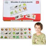 Puzzle traditional lemn Clasificarea animalelor Asociere evolutie