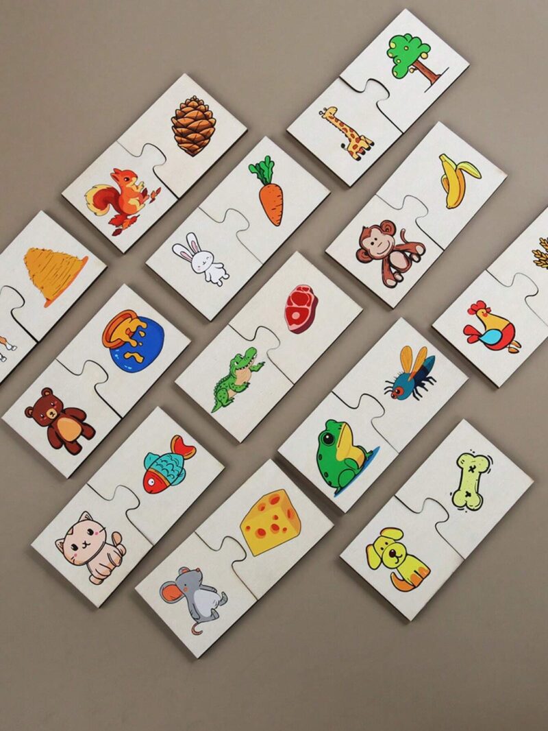 Puzzle traditional lemn Clasificarea animalelor Asociere evolutie