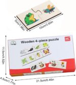 Puzzle traditional lemn Clasificarea animalelor Asociere evolutie