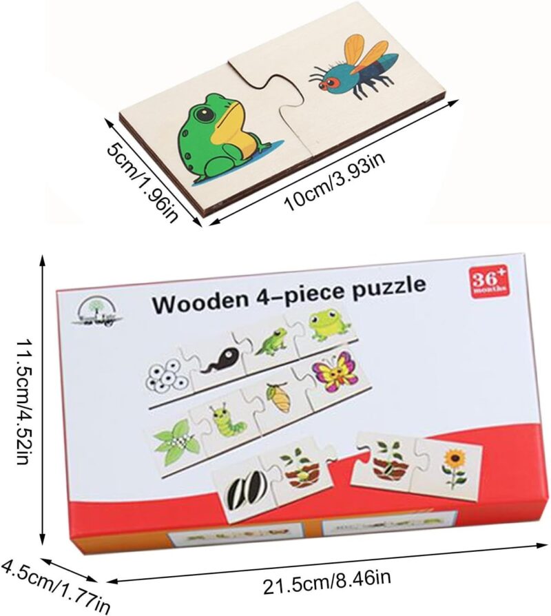 Puzzle traditional lemn Clasificarea animalelor Asociere evolutie