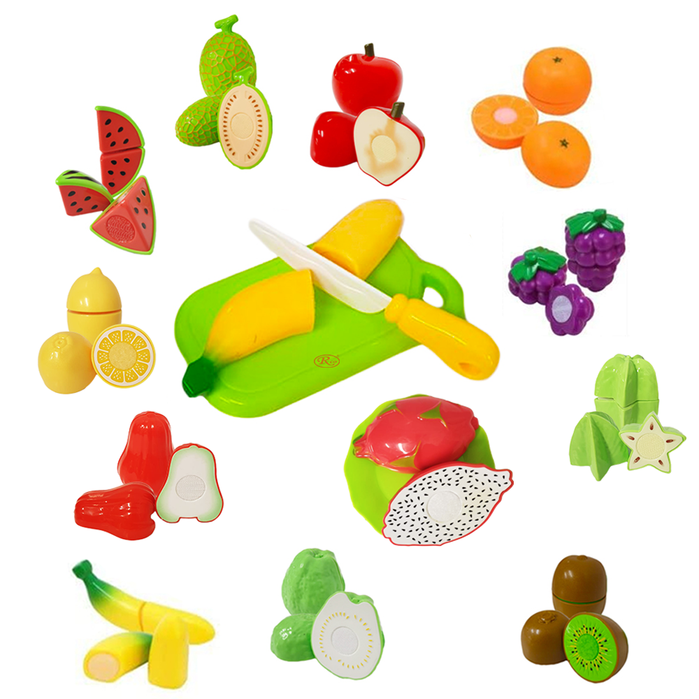 Set 15 Fructe feliate Tocator Cutit Alimente pentru gatit din plastic