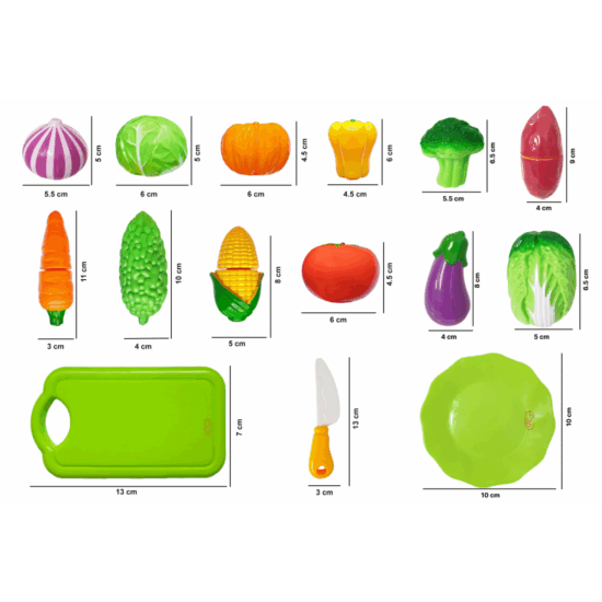 Set 15 Legume feliate Tocator Cutit Alimente pentru gatit din plastic
