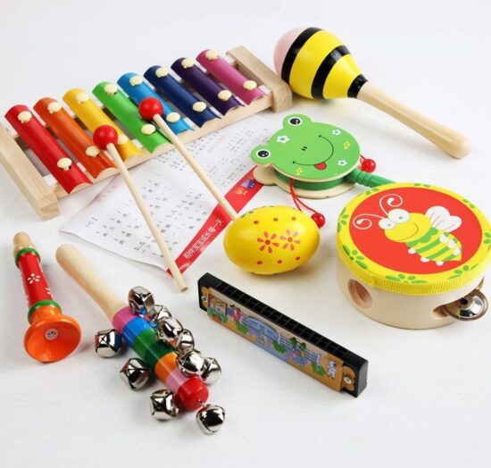 Set 8 Instrumente muzicale educative Zornaitori bebe