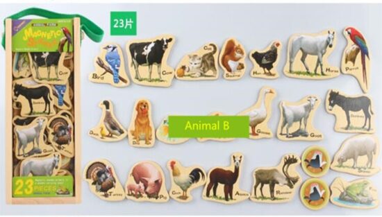 Wooden Magnets Animal Farm 23pieces Magnetic Stickers MagnaFun Set for Kids Toys for sale online | eBay
