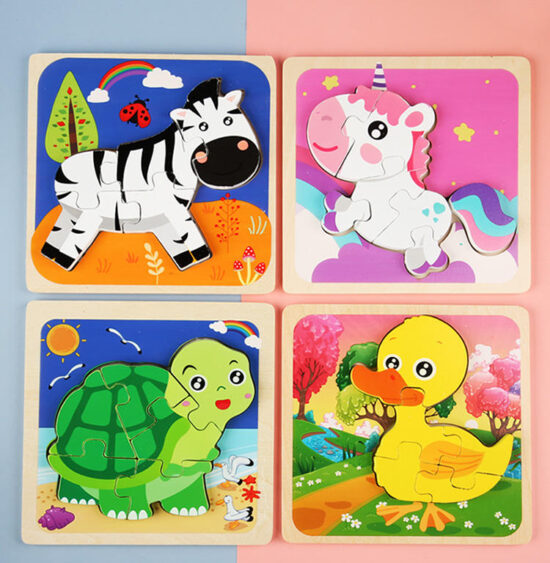 puzzle-lemn-3d-montessori-rainbow-animale