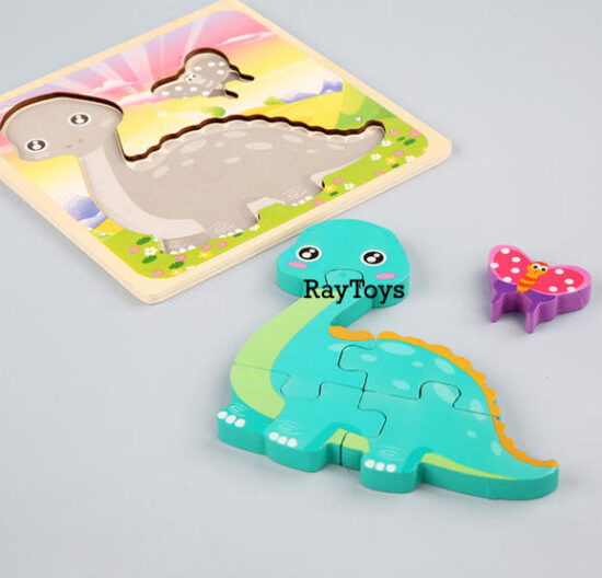 puzzle-lemn-3d-montessori-rainbow-animale