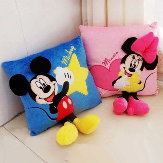 Set pernute din plus 3D Minnie si Mickey Mouse