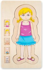 Puzzle din lemn in straturi Corpul Meu Onshine