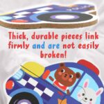 Set 6 puzzle piese mari in cutie metalica copii