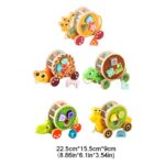 Animalute de tras din lemn cu forme geometrice