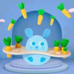 Balanta Montessori lemn Iepurele cantareste morcovii