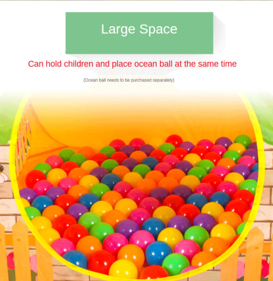 Cort de joaca si Tunel Copii Casuta cu piscina si bile