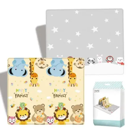 Covoras de joaca Pliabil Happy Family 150 x 180 cm doua fete