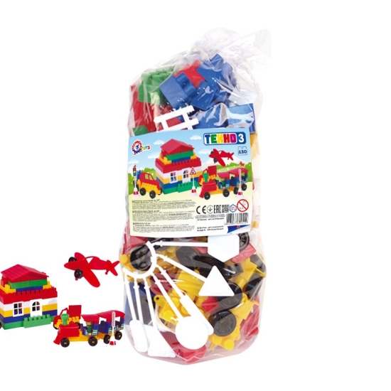 Cuburi constructii Lego 130 piese si accesorii Technok