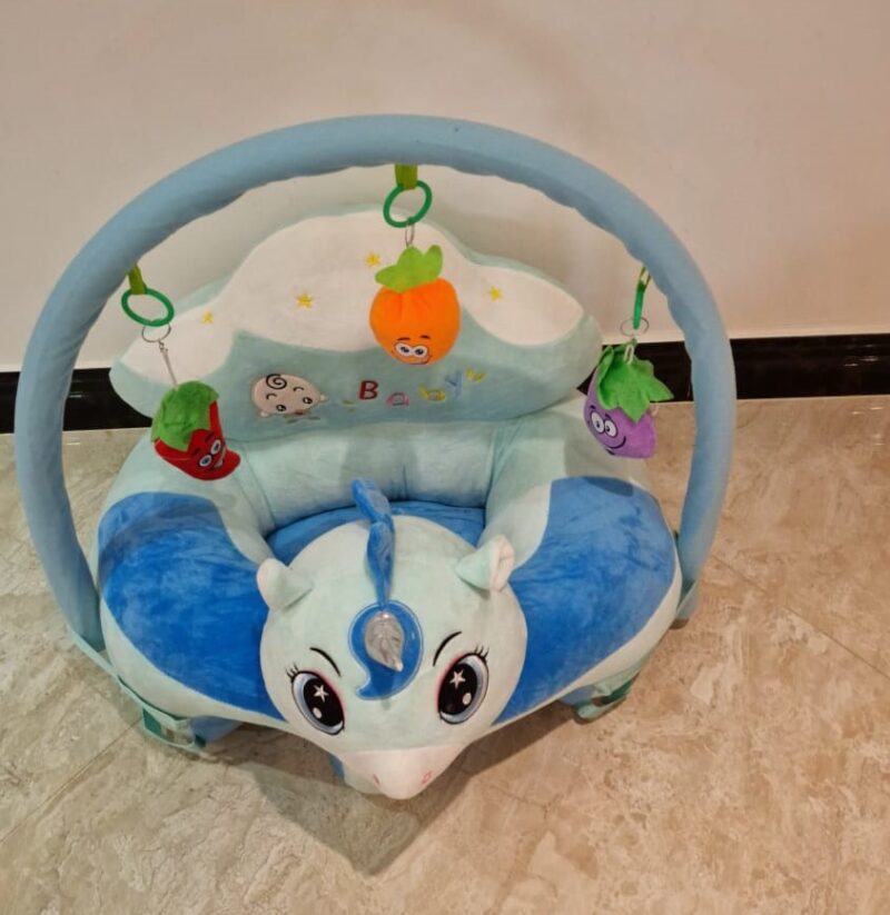 Fotoliu bebelusi Sit-up Unicorn cu Arcada si Accesorii jucarii plus