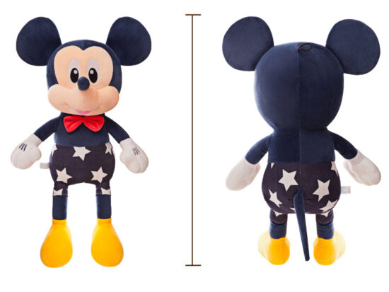Mickey si Minnie Mouse plus cu rochite bleumarin 80 cm